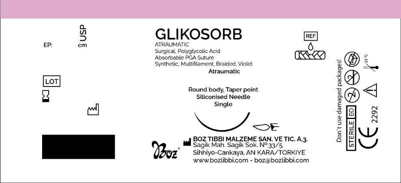 GLICOSORB USP 3-0 (М2) колюча голка 1/2 кола 26 мм, довжина 75см